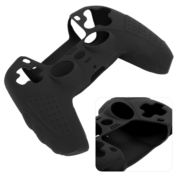 Matvarekvalitet sklisikkert silikon spillkonsollbeskyttelse Gamepad håndtak for PS5 joystick (svart)
