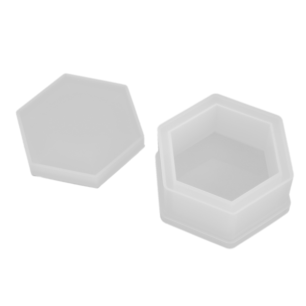 1 stk Smykkeskrin Silikonform Hexagon Form DIY Håndværk Smykker Øreringe Nøgler Opbevaringsboks