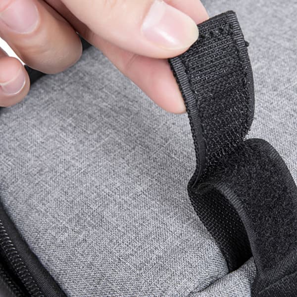 Stroller Diaper Bag Large Capacity Multi-Pockets Zipper Mom Storage Bag with Strap Grey