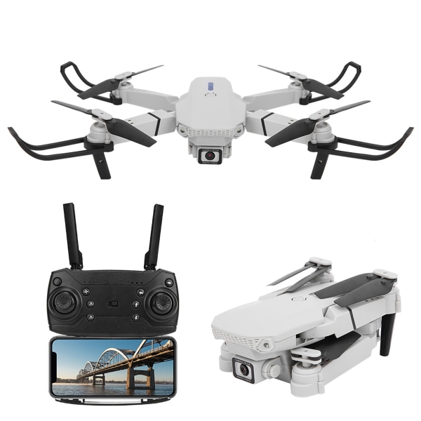 LSE525 hopfällbar dubbelkamera drönare med högupplöst bildtagning Quadcopter RC drönare (grå)