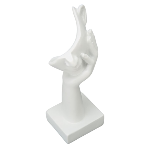 Tenker Ansikt Statue Resin Ansikt Skulptur Figur Borddekorasjoner for Stue Soverom Kontor Skrivebord Hvit