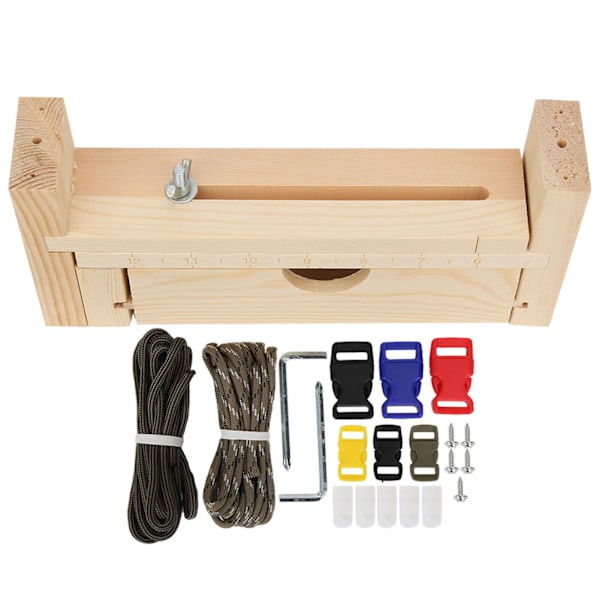 Paracord Armband Vävning Jig Kit Trä Justerbart Armband Halsband Maker DIY Craft Fixing Tool