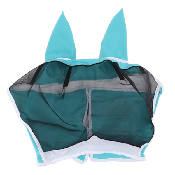 Hestefluemask Allround Mesh Andas Fluemask Elastisk UV-beskyttelse Hest Ansiktsmaske med Ører Blå L 45x54cm / 17,7x21,3in
