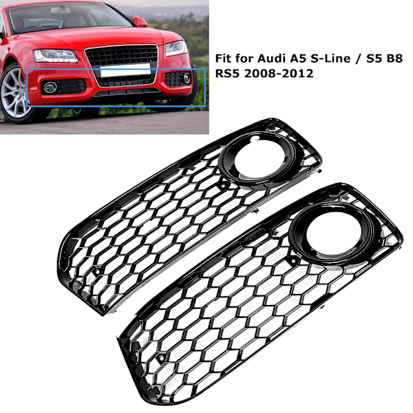 Par Dimljus Grill Modifieringsdelar Passar till Audi A5 S-Line S5 B8 RS5 2008-2012