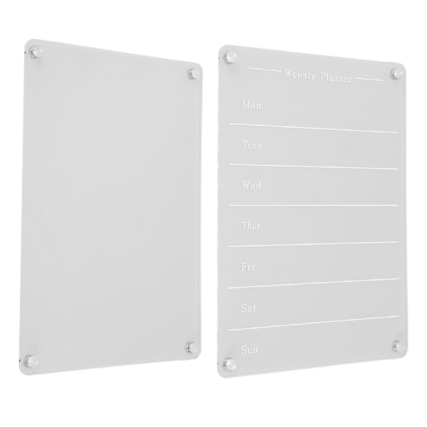 13 X 9,1 tum Magnetic Dry Erase Calendar Akryl Planering Bord Memo Board med 6 markörer för kylskåp tom tavla + Weekly Planner Board