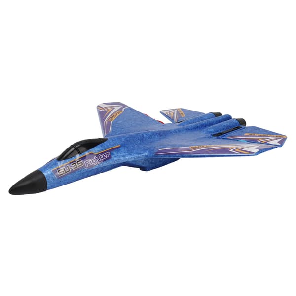 RC Airplane Model Easy Assembly 100m Flight Height Collision Prevention Remote Control Plane Toy Blue