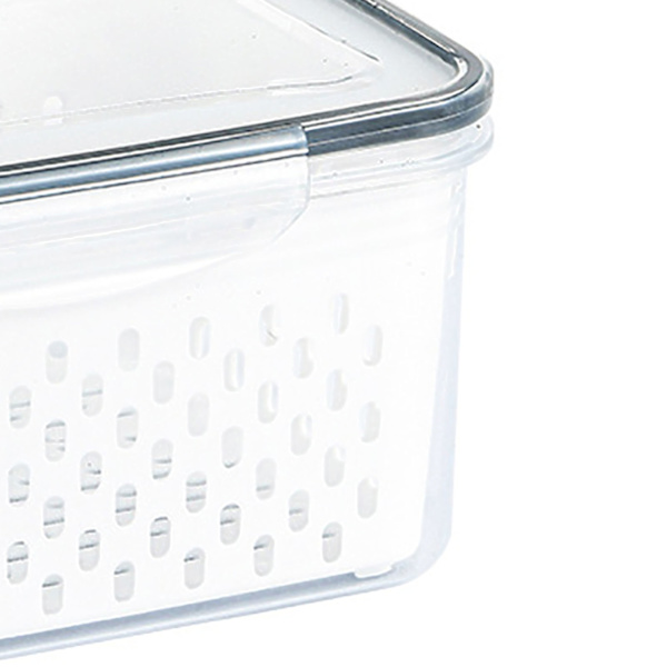 Avloppsförvaringskorg Box Transparent frukt Grönsaksförvaringsbehållare för köksmaterial 3300ML