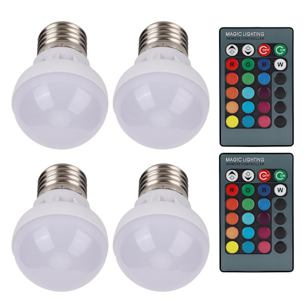 E27 RGB färgskiftande glödlampor 40W LED-lampa med fjärrkontroll för heminredning i sovrummet 85V-265V