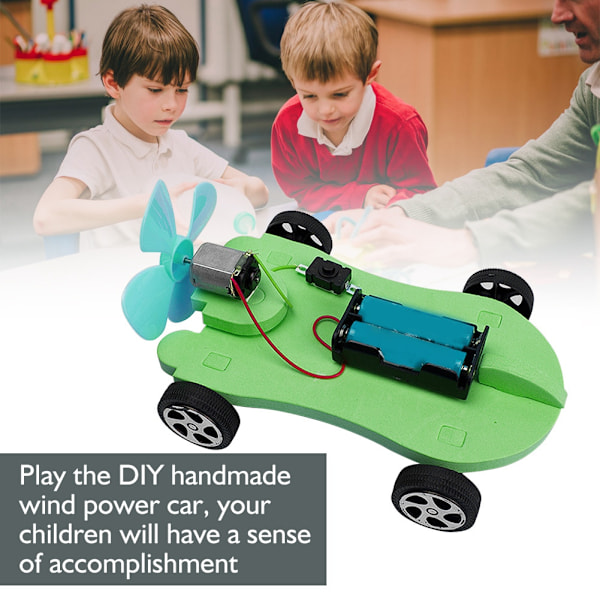 Pedagoginen DIY-tuulivoima-automalli Lapsille Käsintehty kokoonpanolelu