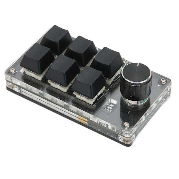 Mekanisk spil-tastatur 6 taster 1 knap Lille USB trådløs Dual Mode OSU-tastatur DIY programmerbart tastatur