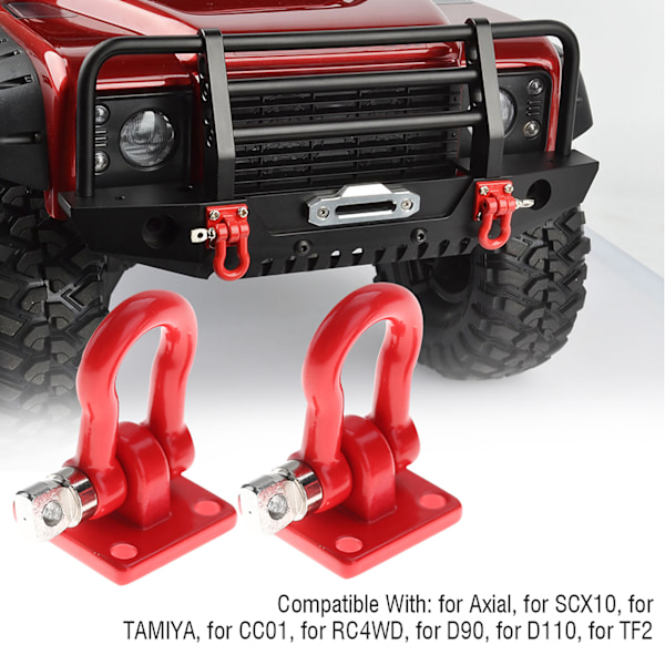 4 kpl Lukituskoukut RC-kiipeily Crawler -autojen kokoonpanoon Vaihto-osat Punainen