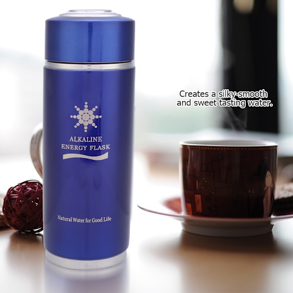 Rustfritt alkalisk vannflaske Bærbar Nano Balance Bio Energy Ionizer Cup Kolbe (blå)