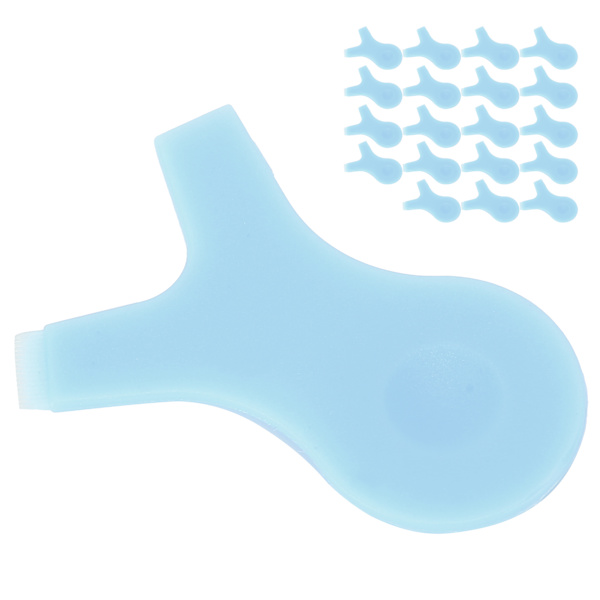 20 stk Øjenvippe Løftebørste Y-form Øjenvippetransplantationskam Curler Anti-Slip Lash Perming Tool (blå)