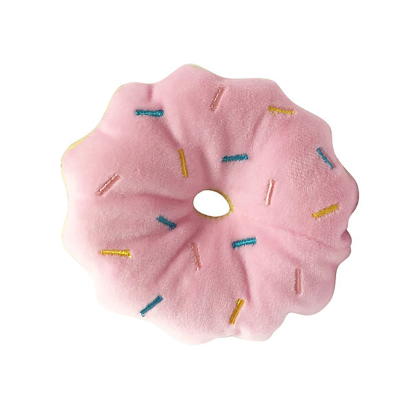 Hundmunkleksaker Bittålig tandgnissning lindra tristess Tecknad Söt pipande plysch hundleksak för husdjurstillbehör Rosa