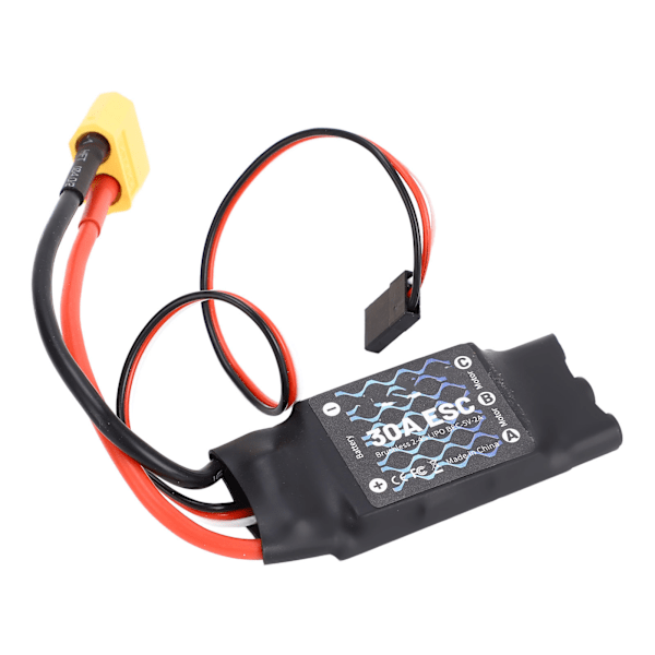 30A ESC harjaton nopeudensäädin XT60 3,5 mm liittimillä RC-lentokoneille, quadcopterille, helikopterille ja kiinteäsiipisille