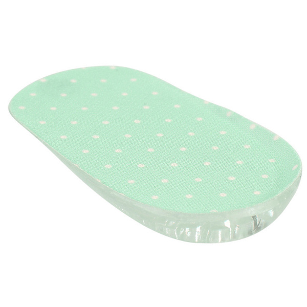 1,5 cm silikonegel hælsåler Højdestigning Fod Orthotic Arch Support Hælskydd Grøn