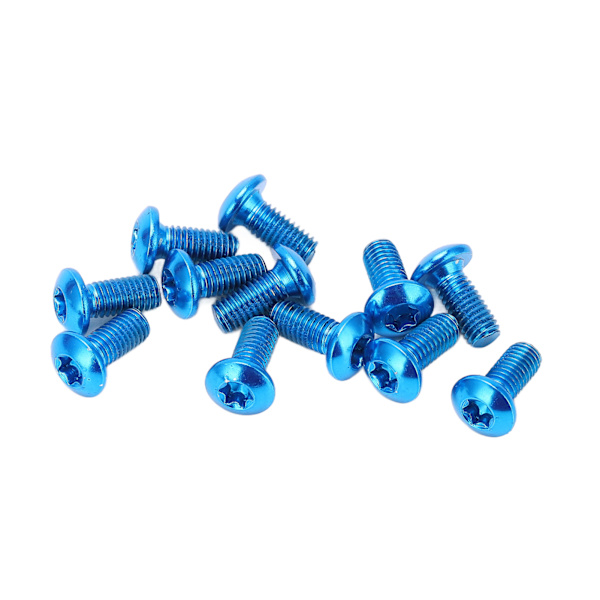 12 kpl M5x11,5 mm Pyörälevyjarrun Roottorin Pultit Ruuvi Seoslevyroottorin Ruuvit Maastopyörälle Sininen, 12 kpl/setti