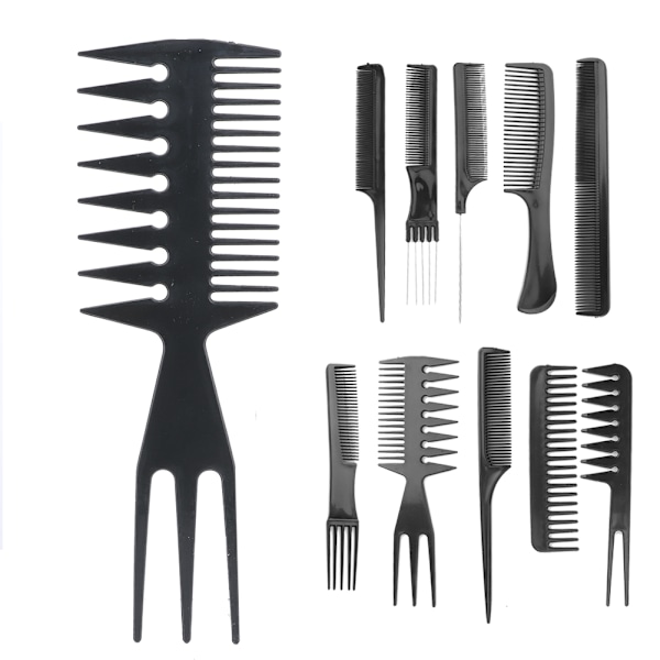 10 st/set Professionella hårstylingkammar Salong Barber kammar för olika funktioner