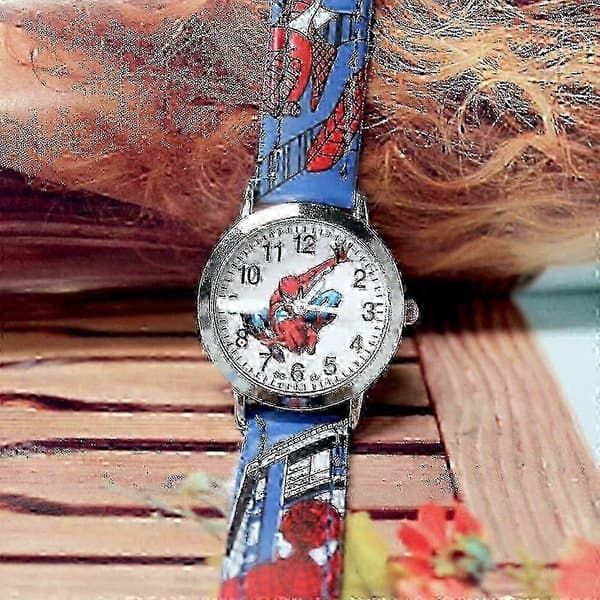 Børn Drenge Spiderman Quartz Ur Armbåndsur_ynaf[LD] Black
