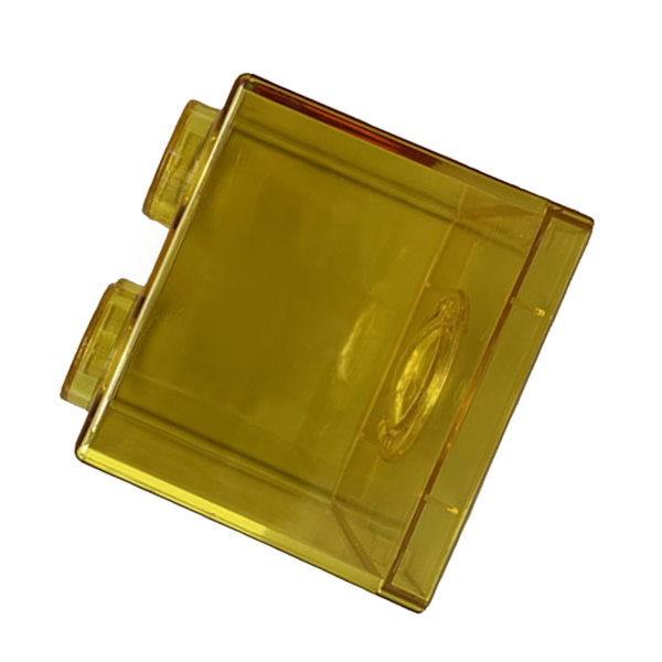 Läpinäkyvä Raha-astiakokoelma Rakennuspalikka Design Suorakulmainen Läpinäkyvä Kolikko Säästölaatikko Lapsille Pojille Tytöille Keltainen 8,9x8,9x9,2cm / 3,5x3,5x3,6in