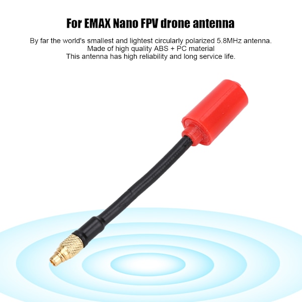 For EMAX 5.8G Nano 3dBi Gain Cirkulært Polariseret Transmissionsantenne til FPV Racing Drones Dextral/RHCP (Lige)