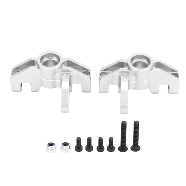 2st RC Styrkopp Professionell Aluminiumlegering Styrkopp för LOSI Hammer Rey U4 Rock Racer 1/10 RC Car Silver