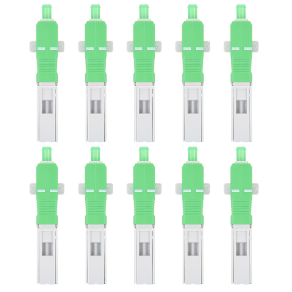 10st fiberoptisk snabbkoppling inbyggd SC/för APC snabb kallanslutningsskarvadapter