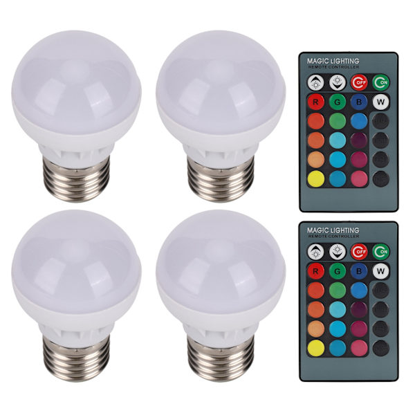 E27 RGB färgskiftande glödlampor 40W LED-lampa med fjärrkontroll för heminredning i sovrummet 85V-265V