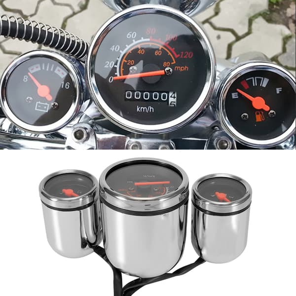 Motorcycle Instrument Digital Tachometer Speedometer Odometer Gauge Kit