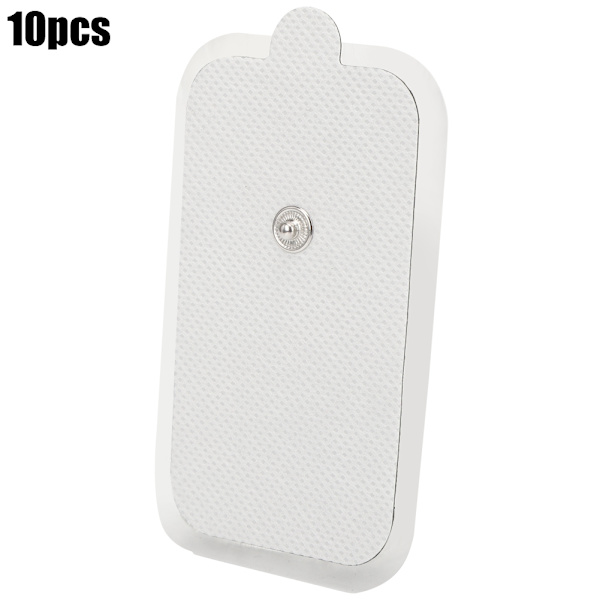 10 stk 5x9cm/2x3.5in EMS/TENS Fysioterapi-knapplapper Gjenbrukbare Meridianmassasjeelektrodeputer