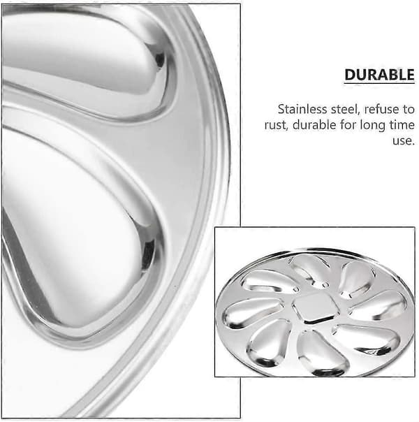 【LD】Ostronfat Ostronserveringsbrickor Rostfritt Stål Ostronfat Ostronskal Silver