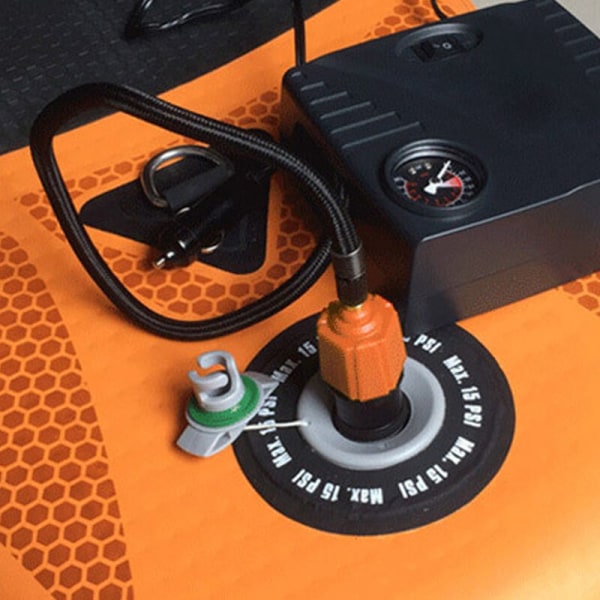 Paddle Board luftdyse, kajakk surfebrett luftventil, oppblåsbar adapter, oransje