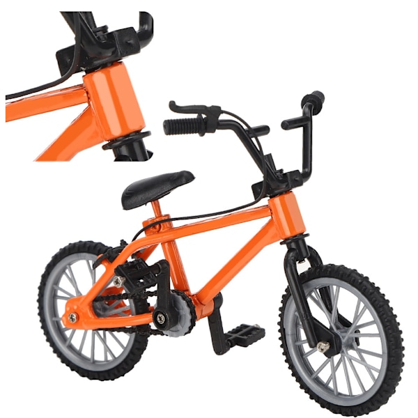 Mini terrengsykkelmodell racing leker 1/10 dukkehus tilbehør håndverk sykkel skrivebordsdekorasjon oransje