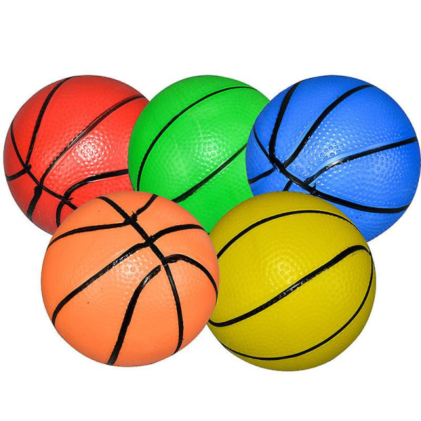 5 st 6' mini utbytbara basketbollar för mini basketbåge, inomhus lekplats Pool Beach, barnbasketbollar med pump, inomhus utomhus roliga sporter
