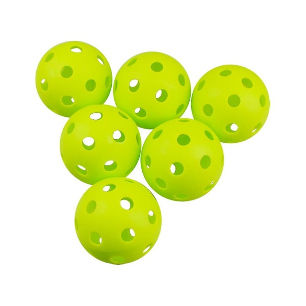 72 mm grønn Microsoft Practice Baseball 26-hulls ball Weifu gulvball 12 stk
