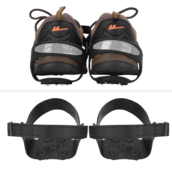 1 Par 5-Tann Anti-Skli Is-Pigger Sko Grips Pigger Pigger Pigger for Hiking Klatring (L 39-42)