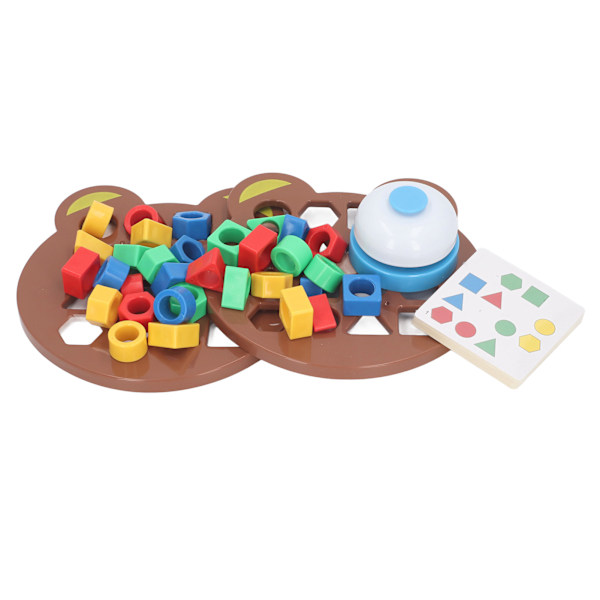 2PCS Geometry Pusselbrädor Geometrisk form Snabbmatchningsspel Barn Sensorisk pedagogisk leksak för 2 spelare