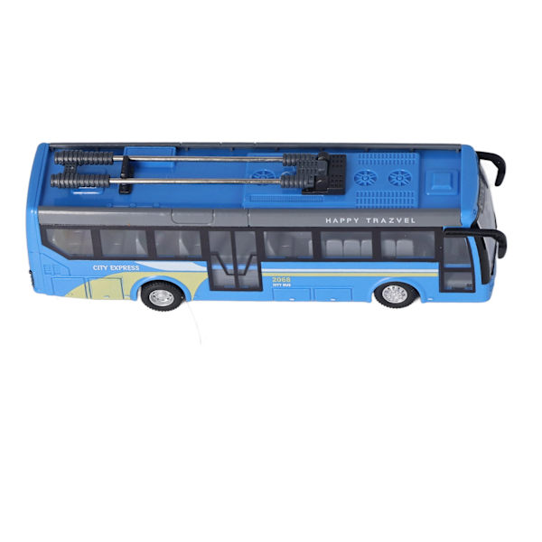Fjärrkontroll Buss Hög Simulering Alla riktningar Körning Uppladdningsbar RC Skolbuss för barn Blå