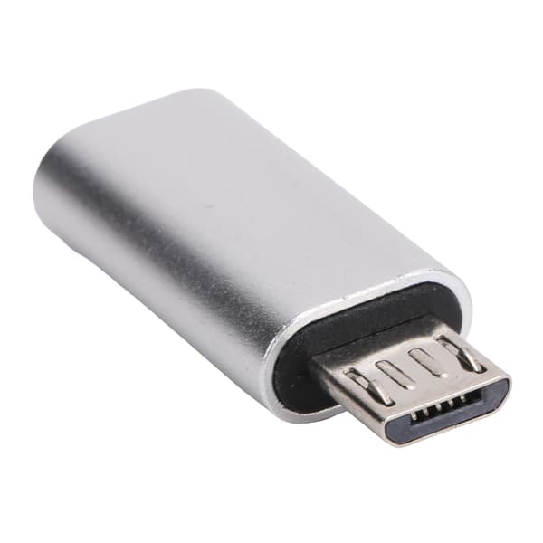 Typ-C till Micro USB Adapter Converter för mobiltelefonladdning (silver)