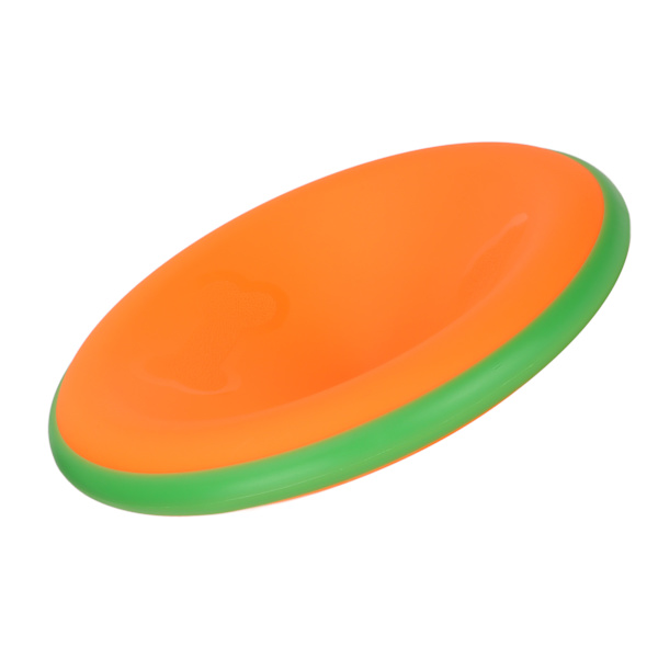 Hund Flyvende Disk Træning Interaktiv Let Flyvende Disk Hundelegetøj til små og mellemstore hunde Orange