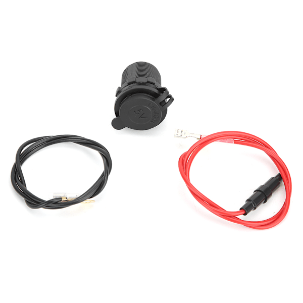 Dobbel USB-port strømladeruttak med 60 cm/23,6 tommers kabel for 12V/24V bil, båt, ATVGreen