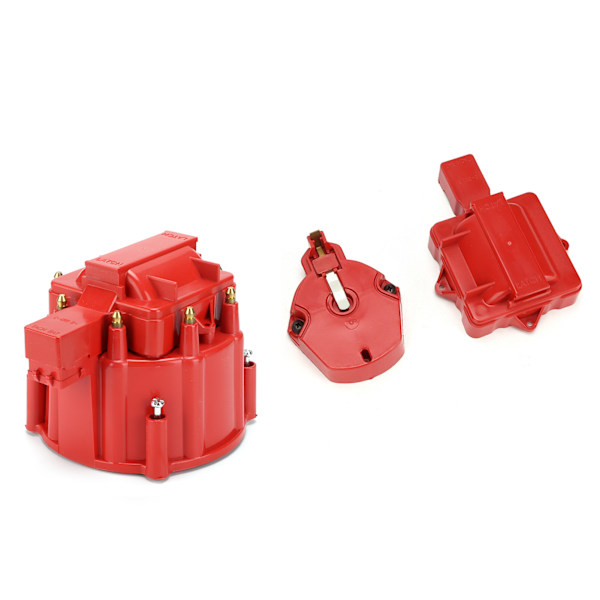 Fordelerlokk med spole-rotor Rød Erstatning for Chevy V8 265 283 307 327 350 383 396 400 402 427 454 472 502 motor