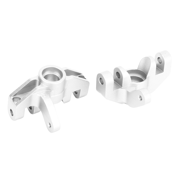2st RC Styrkopp Professionell Aluminiumlegering Styrkopp för LOSI Hammer Rey U4 Rock Racer 1/10 RC Car Silver