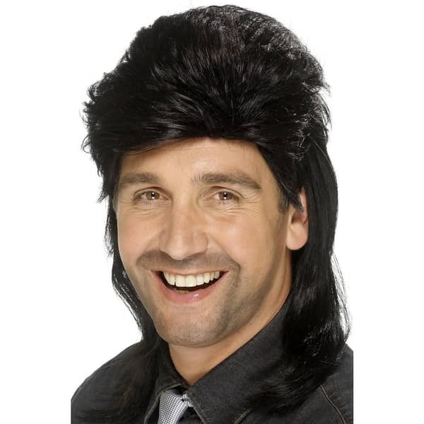 Smiffys Herr Mullet Peruk En Storlek Svart Black One Size