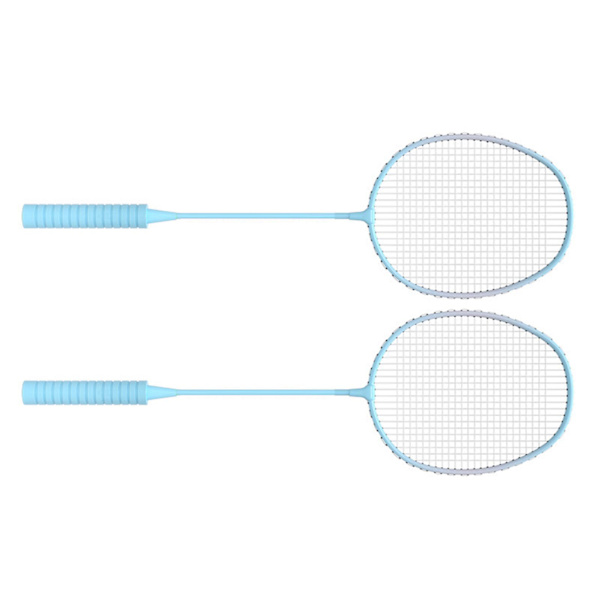 Badmintonracketset för utomhusspel på bakgården inklusive 2 racketar 3 nylonfjädrar 1 bärväska för nybörjare Vuxna Grön