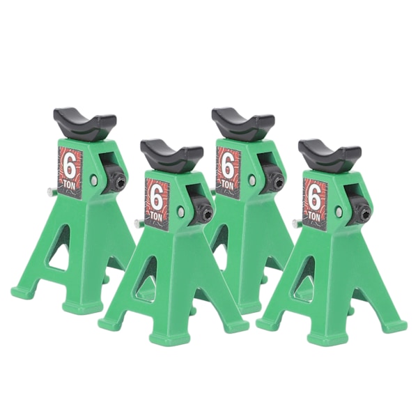 4 stk Mini Jack Stativ Justerbar Aluminium Legering Skala Jack Stativsett 1/24 for SCX24 RC Bil Grønn
