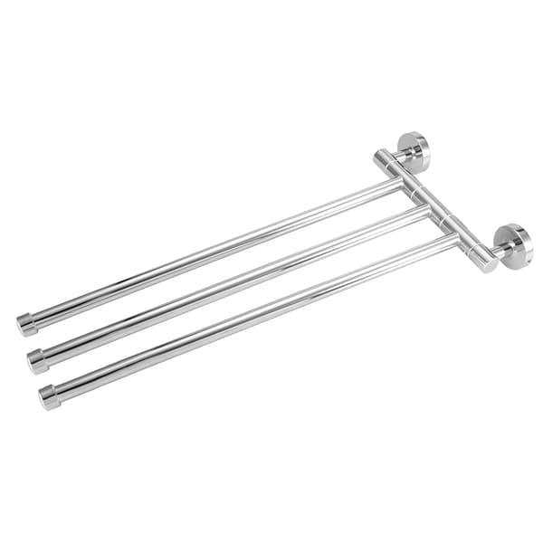 Wall Mounted Bathroom Towel Rack Swing Out Rotating Towel Bar (3 Arms)