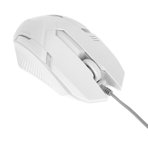 Ergonomisk baggrundsbelyst USB-mus til Macbook, Laptop, PC - Hvid