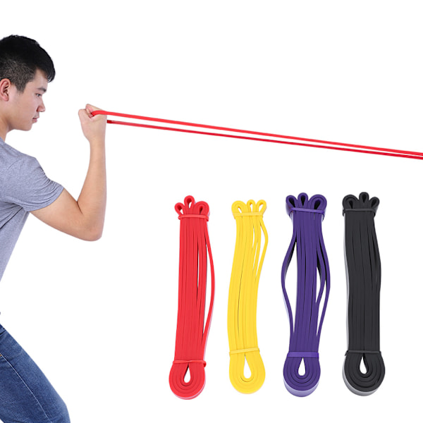 4st Yoga Resistance Latex Loop Band Inomhus Utomhus Gym Fitness Träning Sportövningar