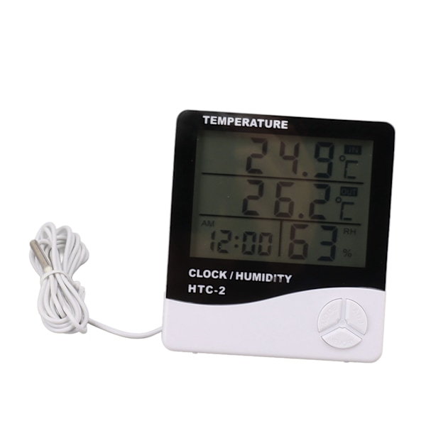 Indendørs Udendørs Termometer Høj Præcision Digital Hygrometer Stor Skærm Display Temperatur Luftfugtighedsmåler
